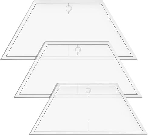 Kigley 3 Pcs Half Hexagon Quilting Template and Ruler 8 9 10 Inch Acrylic Quilt Rulers for Sewing Layer Cake Patchwork Supplies for Cutting Patterns DIY Craft(Clear) in Saudi Arabia