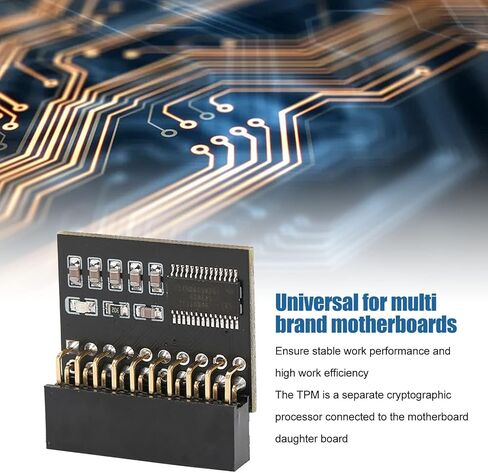 TPM 1.2 Encryption Security Module, LPC 20Pin Module Motherboard Compatible with TPM2.0 Remote Card Encryption Security Board for ASUS MSI ASROCK GIGABYTE in Kuwait