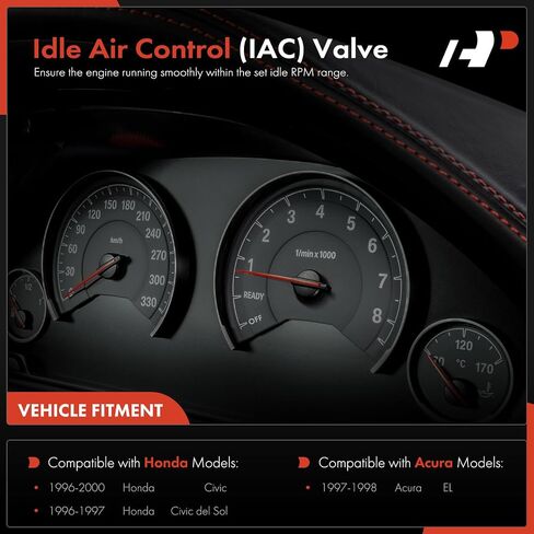 صمام التحكم في الهواء الخامل لحقن الوقود الممتاز متوافق مع Honda Civic 1996-2000، Civic del Sol 1996-1997 & Acura EL 1997-1998، 1.6L، صمام هواء مساعد، استبدال # 36450P2JJ01 in Saudi Arabia
