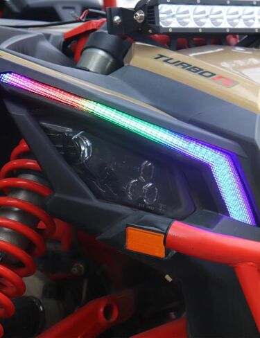 أضواء Chelhead Can Am X3 LED المميزة مع أضواء تحول كهرمانية، مجموعة مصابيح أمامية مقاومة للماء لـ Can-Am Maverick X3، Maverick Sport، Maverick Trail in Kuwait