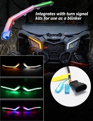 أضواء Chelhead Can Am X3 LED المميزة مع أضواء تحول كهرمانية، مجموعة مصابيح أمامية مقاومة للماء لـ Can-Am Maverick X3، Maverick Sport، Maverick Trail in Kuwait