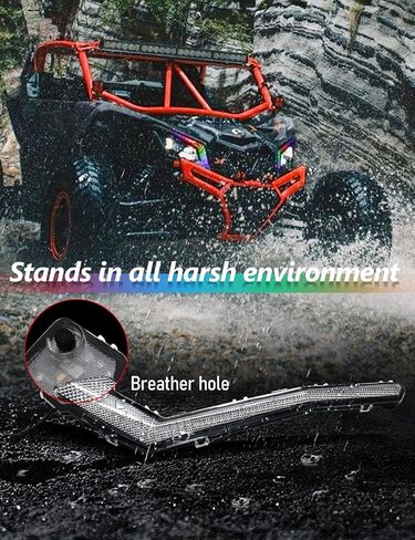 أضواء Chelhead Can Am X3 LED المميزة مع أضواء تحول كهرمانية، مجموعة مصابيح أمامية مقاومة للماء لـ Can-Am Maverick X3، Maverick Sport، Maverick Trail in Kuwait
