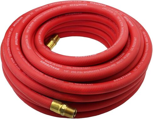 Goodyear 12709 خرطوم هواء مطاطي أحمر 1/2 بوصة × 50 قدم 250 رطل لكل بوصة مربعة in Kuwait