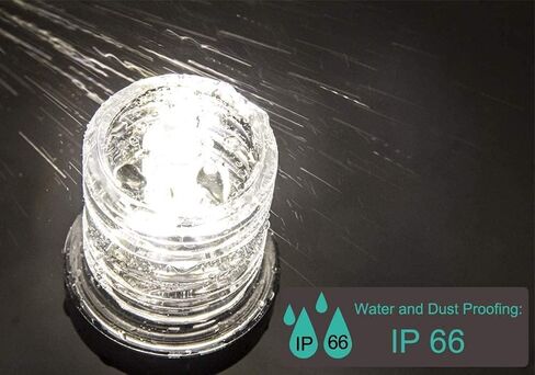6 بوصة 3 ميل بحري مرساة القارب ضوء في جميع أنحاء LED مصباح ملاحة ثابت مع قاعدة من الفولاذ المقاوم للصدأ وأنبوب ألومنيوم، 12-24 فولت تيار مستمر in Saudi Arabia