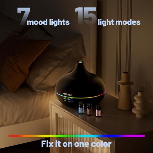Essential Oil Diffuser Gift Set,10 Essential Oil,550ml Oil Diffuser & Essential Oil Diffusers with 4 Timer &Auto Shut-Off for & 15 Ambient Light Settings in Saudi Arabia