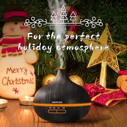 Essential Oil Diffuser Gift Set,10 Essential Oil,550ml Oil Diffuser & Essential Oil Diffusers with 4 Timer &Auto Shut-Off for & 15 Ambient Light Settings in Saudi Arabia