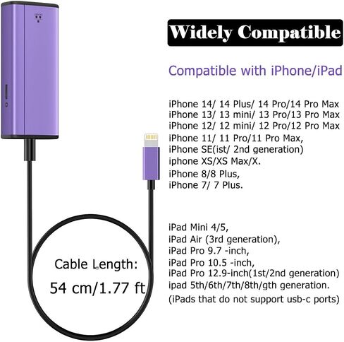 Lightning to Ethernet Adapter[Apple MFi Certified], IVSHOWCO iPhone iPad to RJ45 Ethernet LAN Network Adapter with Charging Port, 100Mbps High Speed,Plug and Play(1.65Ft) in Saudi Arabia