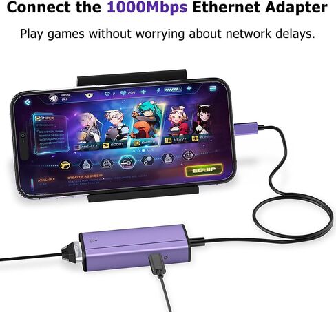 Lightning to Ethernet Adapter[Apple MFi Certified], IVSHOWCO iPhone iPad to RJ45 Ethernet LAN Network Adapter with Charging Port, 100Mbps High Speed,Plug and Play(1.65Ft) in Saudi Arabia