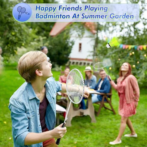 20 Pcs Badminton Rackets Set with 24 Shuttlecocks and 6 Carrying Bags, Sturdy Lightweight Badminton Rackets Racquet for Adults Teenagers Indoor Outdoor Backyards Gym Beach Sports in Saudi Arabia