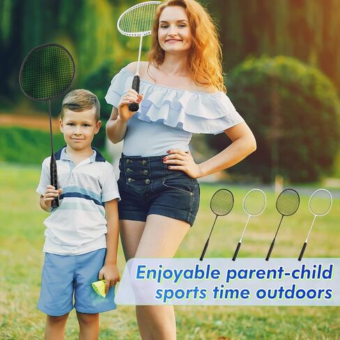20 Pcs Badminton Rackets Set with 24 Shuttlecocks and 6 Carrying Bags, Sturdy Lightweight Badminton Rackets Racquet for Adults Teenagers Indoor Outdoor Backyards Gym Beach Sports in Saudi Arabia