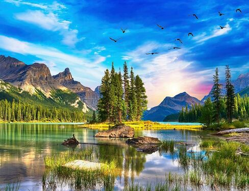 Springbok's 500 Piece Jigsaw Puzzle Spirit Island - Made in USA in Saudi Arabia