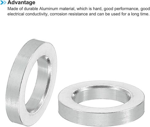 PATIKIL M5 Aluminum Spacers, 5 Pcs Metal Spacer Aluminum 5.2mm ID x 8mm OD x 1.5mm L Aluminum Spacer Screw Standoff Round for 1/5inch or M5 Screw Bolts in Kuwait