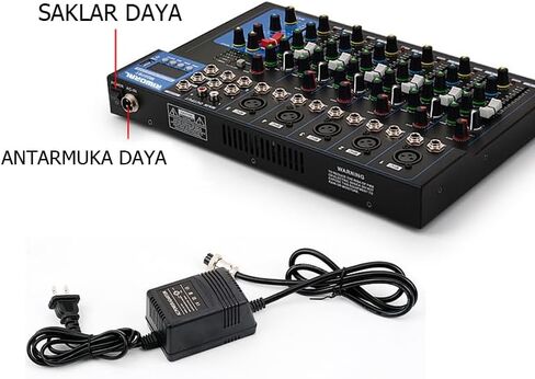 لوحة صوت محمولة مزودة بـ 7 قنوات تعمل بتقنية البلوتوث مع واجهة USB DJ Mixer MP3 ومصدر طاقة 48 فولت لتسجيل الكمبيوتر، وحدة تحكم خلط لتسجيل الاستوديو in Saudi Arabia