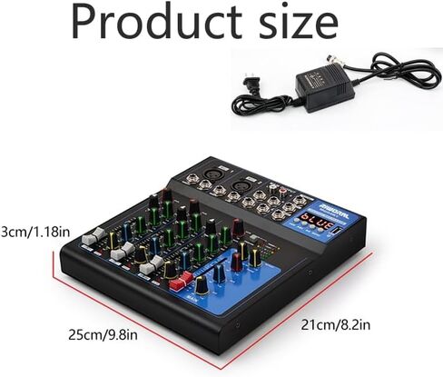 لوحة صوت محمولة مزودة بـ 7 قنوات تعمل بتقنية البلوتوث مع واجهة USB DJ Mixer MP3 ومصدر طاقة 48 فولت لتسجيل الكمبيوتر، وحدة تحكم خلط لتسجيل الاستوديو in Kuwait