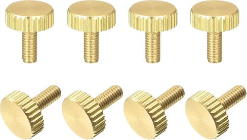 مسامير إبهام مخرشة من uxcell، مسامير نحاسية مسطحة M3x8mm مثبتات قبضة للمنزل، الإلكترونية، الآلة 8 قطع in Kuwait