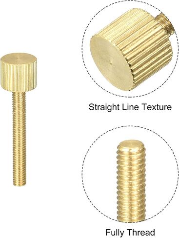 مسامير إبهام مخرشة من uxcell، مسامير نحاسية مسطحة M3x8mm مثبتات قبضة للمنزل، الإلكترونية، الآلة 8 قطع in Kuwait