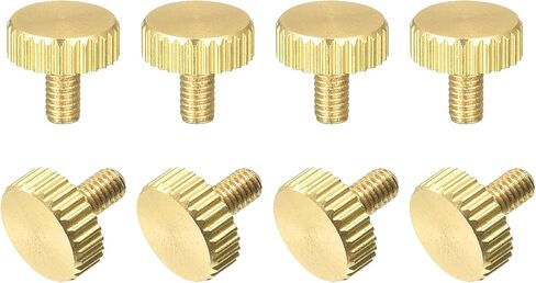 مسامير إبهام مخرشة من uxcell، مسامير نحاسية مسطحة M3x8mm مثبتات قبضة للمنزل، الإلكترونية، الآلة 8 قطع in Kuwait