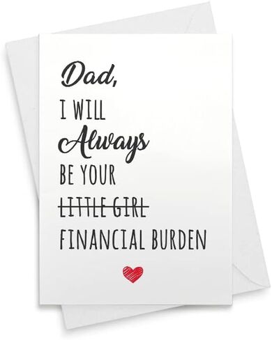 Happy Fathers Day Card Funny Father Gift Fathers Day from Daughter Funny Gift for Father's Day Idea Dad Birthday Card Sarcastic Gift for Dad [00268] in Saudi Arabia