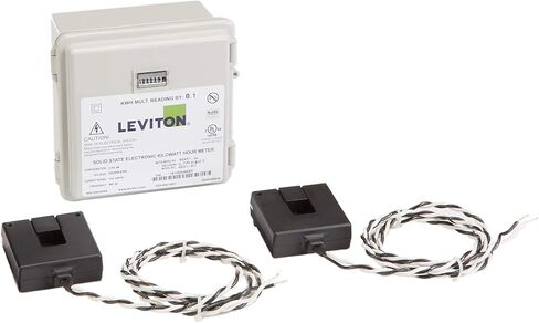 Leviton MO240-1W Outdoor Surface Mount Mechanical Counter 120/208/240V 2P3W 100A with 2 Split Core CTs Mini Meter Kit in Saudi Arabia