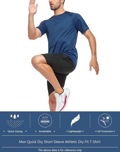 5/6 حزمة من القمصان الرجالية ذات المقاس الجاف للتمرين بأكمام طويلة/قصيرة الأكمام، قمصان رياضية للصالة الرياضية والجري سريعة الجفاف in Saudi Arabia