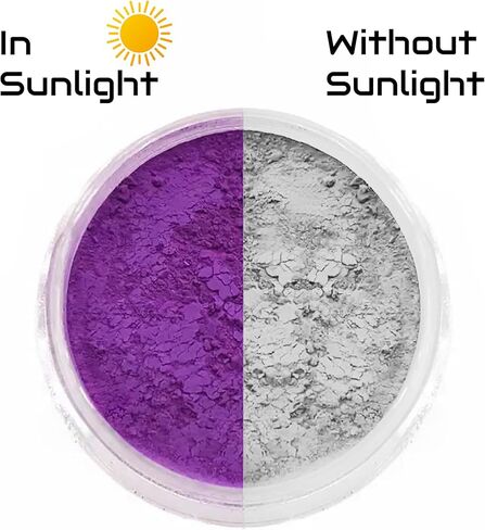 Color Changing Photochromic Pigment Powder - Changes Color in Sunlight & Changes Back When Sunlight is Blocked - 5 Grams (Blue to Violet) in Saudi Arabia