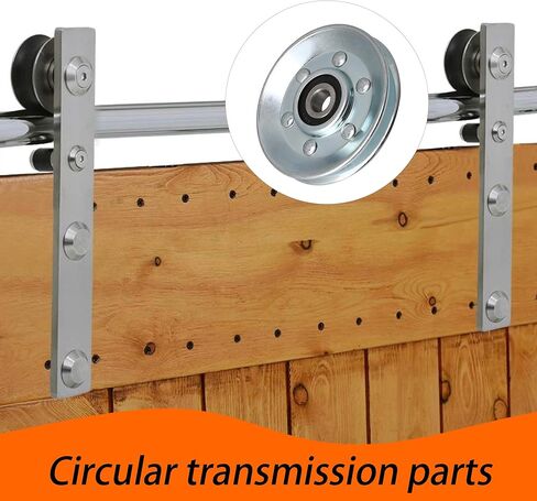 BQLZR 73 × 10 مم بكرة كابل فولاذية تحمل الحديد الفضي على شكل حرف V تحمل بكرة المهمل تحمل 215 كجم لمعدات الصالة الرياضية فتاحة باب المرآب in Kuwait