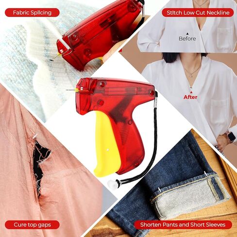 Tagging Gun Kit,Fine Stitch Tagging Gun for Clothing,1000 Black and 1000 White Micro Fasteners,Clothes Mending Quilting Stitch Tag Gun with1 Needle in Kuwait