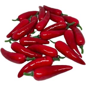 20 Pcs Mini Fake Hot Chili Peppers,Simulation Artificial Lifelike Red Pepper,Realistic Fake Hot Chili Peppers Photography Props,Red Plastic Decorative Vegetables for Photography Props, Kitchen Display in Kuwait