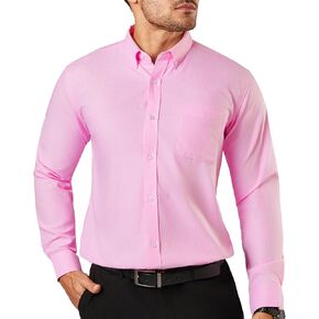 قمصان أكسفورد للرجال كبيرة وطويلة (مقاس XXL-6XLT) قمصان بياقة وأكمام طويلة وأزرار سفلية in Saudi Arabia