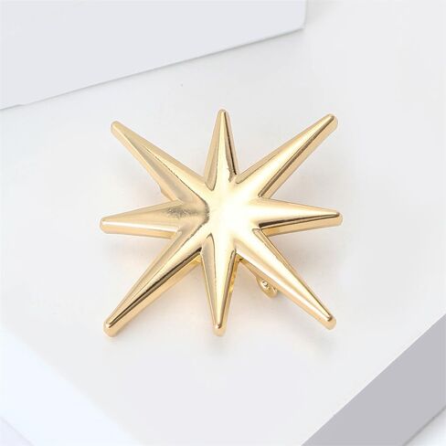 Minimalist Star Brooch for Women Men Fashion Starburst Lapel Pins Elegant Dress Hat Bag Suit Tie Ceremony Clothes Accessories Jewelry in Saudi Arabia