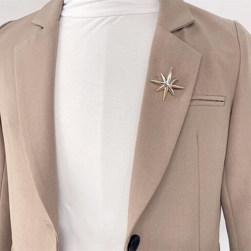 Minimalist Star Brooch for Women Men Fashion Starburst Lapel Pins Elegant Dress Hat Bag Suit Tie Ceremony Clothes Accessories Jewelry in Saudi Arabia