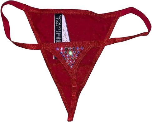 Victoria's Secret Very Sexy Subtle Rhinestones Shine V-String Panty Color Bold Lilac New in Saudi Arabia