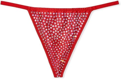 Victoria's Secret Very Sexy Subtle Rhinestones Shine V-String Panty Color Bold Lilac New in Saudi Arabia