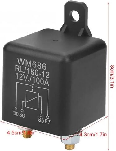 100A/200A Normal Open Heavy Duty Car Starter Relay for Control Battery WM686 ON/Off RL/180 DC 12V Car Battery Control Relay(100A) in Saudi Arabia