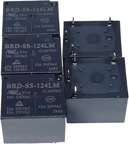 5PCS Relay BRD-SS-105LM 5VDC BRD-SS-112LM 12VDC BRD-SS-124LM 24VDC BRD SS 124LM 4PIN 12A 5V 12V 24V(BRD-SS-105LM 5V) in Saudi Arabia