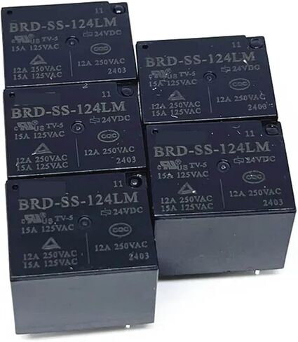 5PCS Relay BRD-SS-105LM 5VDC BRD-SS-112LM 12VDC BRD-SS-124LM 24VDC BRD SS 124LM 4PIN 12A 5V 12V 24V(BRD-SS-105LM 5V) in Saudi Arabia
