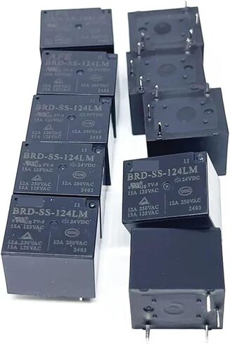 5PCS Relay BRD-SS-105LM 5VDC BRD-SS-112LM 12VDC BRD-SS-124LM 24VDC BRD SS 124LM 4PIN 12A 5V 12V 24V(BRD-SS-105LM 5V) in Saudi Arabia