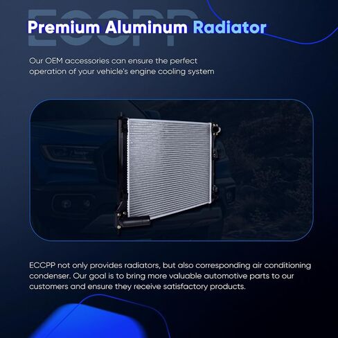 ECCPP 13264 Engine Coolant Radiator Compatible with 2011-2016 for Nissan Juke 1.6L,2017-2019 for Nissan Sentra 1.6L,Replace# 13264,CU13264, 214101KC5A,Replacement Aluminum Core Radiators Assembly in Saudi Arabia