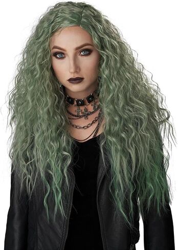 California Costumes Enchanted Waves Wig, Gray/Green, Acc in Saudi Arabia