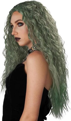 California Costumes Enchanted Waves Wig, Gray/Green, Acc in Saudi Arabia