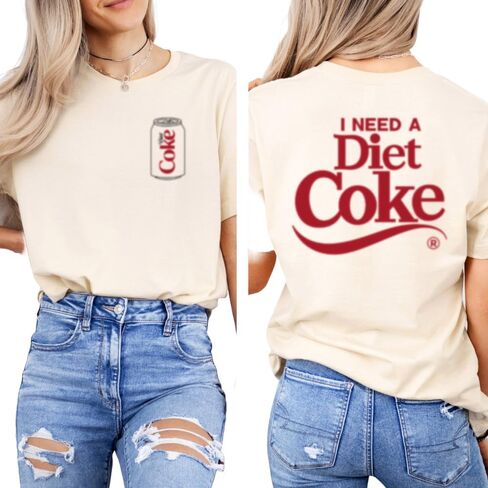 Diet Cok,e T Shirt, Soda Bottle Shirt, Gift for Coke Lover, Soda Crewneck, Funny Gift, Soda Lover, Funny Coke Shirt, Mothers Day Gift. in Saudi Arabia