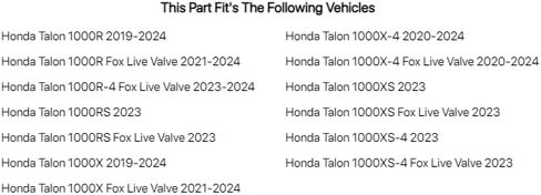 Tusk Cargo Barricade Black Powder Coated for Honda Talon 1000X-4 Fox Live Valve 2020-2022 in Saudi Arabia