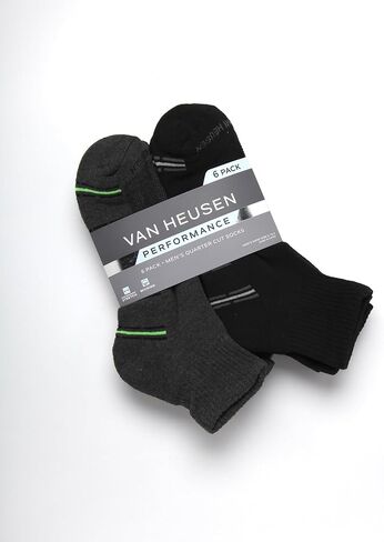 Van Heusen Men's Athletic Quarter Cut Socks (6 Pack) in Kuwait