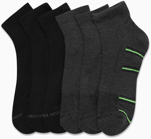 Van Heusen Men's Athletic Quarter Cut Socks (6 Pack) in Kuwait