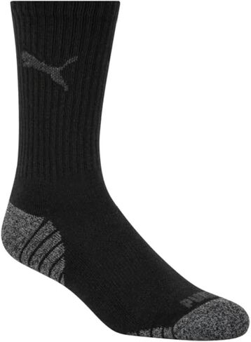 Puma Drycell Men's Crew Socks, 8 Pairs, Black, Fits Shoe Sizes 6-12 in Saudi Arabia