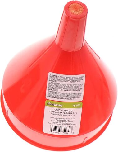 LubriMatic 75-070 Polyethylene Plastic Funnel w/ Screen - 2 Quart in Saudi Arabia