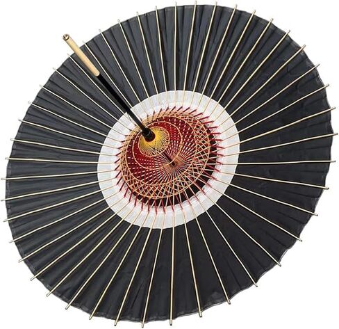 山本竹細工屋 (YAMAMOTOTAKIZAYIKUYA) مظلة ورقية يابانية مقاومة للمطر مصنوعة يدويًا من الورق الزيتي الياباني نصف قابلة للفتح 29.5 بوصة in Kuwait