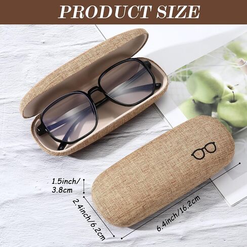 Kanayu 20/40/60/100 Pcs Hard Shell Glasses Case Bulk Linen Fabric Protective Eyeglasses Case Eye Glasses Sunglasses Protector in Saudi Arabia