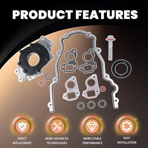 M295HV High Volume Oil Pump Kit Compatible with 4.8L 5.3L 6.0L Silverado Avalanche Suburban Tahoe Trailblazer GMC Sierra Yukon Cadillac Escalade - Replaces JV5158 TCS45993 12557840 in Saudi Arabia