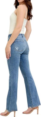 Judy Blue Mid Rise Vintage Wash Bootcut Jeans, Inseam 32" in Saudi Arabia